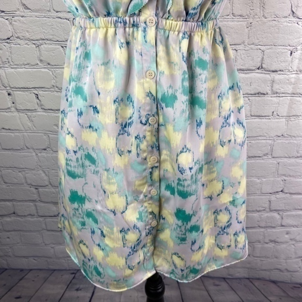 I Heart Ronson Dress Ruffle Halter Print Mini Dress - Picture 3 of 15